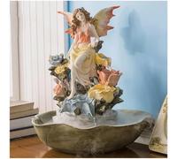 Upgraded Fairy Shape Fountain, Tabletop Fountain for Home Office Décor, Indoor Waterfall Fountain Decorations with Atomization New