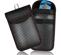 Upgraded Faraday Bag for Key Fob (2 Pack),Premium Faraday Key Fob Protector- Car RFID Signal Blocking, Car Security Protection Pouch, Anti-Theft Pouch, Anti-Hacking Case Blocker-Black.