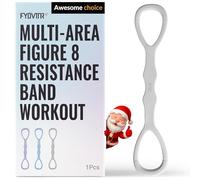 Upgraded Figure 8 Resistance Bands, Durable & Odorless Silicone Bands, Powder-Free High Elasticity for Arm, Back, Shoulder, Yoga, Pilates, and Physical Therapy - Ideal for Mom