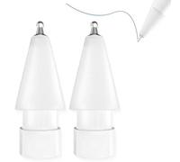 Upgraded Fine Point Pen Like Writing Pencil Tips compatible with Apple Pencil Gen 1st,2nd, Paper-feel Wear Out Resistance Ipad Pencil Nibs fits for Apple iPad Pro Pen,2 Pack White