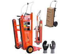 Upgraded Folding Stair Climbing Dolly - W/A Pair Of Gloves, Extended Tracks, 48v Removable Battery & Oversized 7.87in Wheels,Electric Stair Climbing Dolly- For Warehouse/Moving load-bearing440lb