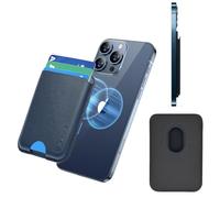 Upgraded for Apple Magsafe Wallet for iPhone Magnetic Wallet Fit 3 Cards Strongest Magnet Magnetic Card Holder for iPhone 16/15/14/13/12 Series, Premium Vegan Leather Thin RFID Blocking Black