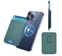 YIOYAHOME for Magsafe wallet magnetic phone wallet magnetic wallet for iPhone 16/15/14/13/12 Series, Minimalist Premium Leather Wallet, 1 Slot, Fit 3 Cards, Slim, DeepGreen
