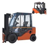 Upgraded Forklift Cover - All Weather Protection, Rolls Up on All Sides, Waterproof for Rain, EVA & 600D Oxford Cloth, Up to 6000LB