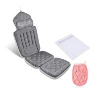 Upgraded Full Body Bath Pillow for Bathtub with 192 Suction Cups, Luxury 4D Air Mesh Cushion for Head Neck Support, Complete Relaxation Set Includes Laundry Bag & Bath Loofah