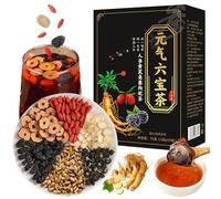 Upgraded Ginseng Six Treasure Tea New 2025 Formula Chinese Kidney Cleansing Tea for Men & Women, Kidney & Liver Support with Ginseng, Red Dates, Natural Ingredients Tea Bags (1 box of 15 packs) (20)