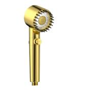 Upgraded Gold Big Panel Large Flow Shower Head Multi Function Adjustable(Gold Shower E)
