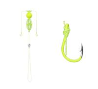 Upgraded Green Carps Fishing Line With Double Hook Anti Bottom Baits Cage For Targeting Silver Carps Simulation Soft Baits Fishing Lures Spinners