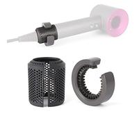 Upgraded Hair Dryer Filter Cover Compatible with Hair Dryer Strainer Filter Dyson Supersonic Replacement for HD01 HD03 HD08 Models with Filter Cleaning Brush Replacement Parts(Gray)