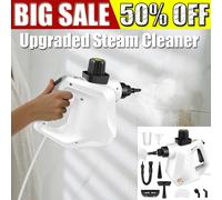 Beldray BEL0701TQN 10-in-1 Handheld Steam Cleaner - Clean, Sanitise & Refresh Surfaces, Tiles, Mirrors & Windows, Chemical Free Cleaning, Includes Nozzles, Brushes, Upholstery Head & Squeegee, 1000W