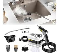 Upgraded Handheld Steam Cleaner,Upgraded Portable Handheld Steamer for Cleaning with Nozzle&Brushes, 2500W 229°F/105°C High Pressure-Tile, Window, Kitchen, Car (White-Dual Control (Handle+Machine))