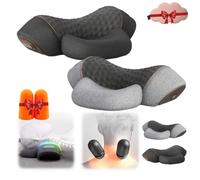Upgraded Heapls 3 in 1 Neck Massage Pillow New Heapls Neck Massager with Heat & Vibration Neck and Shoulder Massager, Portable Memory Foam Pillows for Body Stretcher Relaxer (Mix)