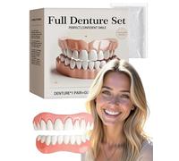Upgraded Hidone Advanced Customized Full Denture Set 2025 New Hidone Premium Denture, Slim Dental Veneers, Soft Silicone Reline, Natural-Looking Teeth, Comfort-Fit, Waterproof & Lightweight (1 Set)