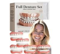 Upgraded Hidone Advanced Customized Full Denture Set 2025 New Hidone Premium Denture, Slim Dental Veneers, Soft Silicone Reline, Natural-Looking Teeth, Comfort-Fit, Waterproof & Lightweight (5 Set)