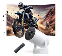 [Upgraded HiFi] Mini Projector 1080P 4K Support, 300 ANSI Lumens Smart OS Video Projector for bedroom with WiFi6 & Bluetooth5.0, Auto Keystone, 180° Rotation for Home Cinema