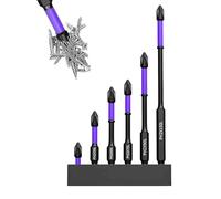 Upgraded High Hardness and Strong Magnetic Bit, Magnetic Impact Phillips Bit, 6Pcs New Anti-Slip and Shock-Proof Bits with Screwdriver Bits, D1 Super Strong Magnetic Drill Screwdriver Bits Set (1Set)