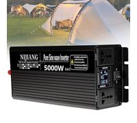Upgraded High Power 3000W 4000W 5000W 6000W 8000W 10000W 12000W Pure Sine Wave Power Inverter 12V 24V 48V 60V 72V DC to 110V 220V AC Converter with LED Display for Car/RV Home Solar(5000W,12Vto110V)