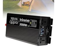 Upgraded High Power 3000W 4000W 5000W 6000W 8000W 10000W 12000W Pure Sine Wave Power Inverter 12V 24V 48V 60V 72V DC to 110V 220V AC Converter with LED Display for Car/RV Home Solar(3000W,48Vto220V)