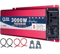 Upgraded High Power Pure Sine Wave Inverter 2200W/3000W/4000W/5000W/6000W/8000W/10000W/12000W/16000W Transformer 12V 24V 48V 60V 72V DC to 110V 220V 230V AC Car Voltage Converter(3000W,48Vto220V)