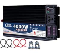 Upgraded High Power Pure Sine Wave Inverter 2200W/3000W/4000W/5000W/6000W/8000W/10000W/12000W/16000W Transformer 12V 24V 48V 60V 72V DC to 110V 220V 230V AC Car Voltage Converter(4000W,24Vto220V)