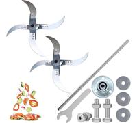 Upgraded Household Farming Grass Shredder Knife Blades, Adjustable Diameter Vegetable Shredder Set, Easy to Use Home Grass Cutter, Improved Chopping Efficiency for Grass and Vegetables