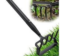 Upgraded Hula Hoe and Garden Hoe, Stirrup Hoe with Adjustable Handle for Weeding Digger loosening Soil Metal Garden Cultivator Hula Hoe with Rake Tiller Cultivator (30-73 Inch)