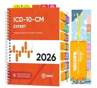 Upgraded Index Tabs for AAPC Version ICD-10-CM Expert 2026/2025 The Complete Official Codebook, 72 Color Coded Laminated,50 Coding and 22 Blanks Tabs,with Alignment Guide, Bookmarker(Book not Included