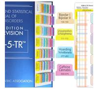 Upgraded Index Tabs for DSM-5-TR 2022, 94 Printed DSM-V-TR Tabs, 100 Tabs in Total, with Alignment Guide & Disorders Description Sheet for The Diagnostic and Statistical Manual of Mental Disorders