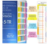 Upgraded Index Tabs for DSM-5-TR 2022, 94 Printed DSM-V-TR Tabs, 100 Tabs in Total, with Alignment Guide & Disorders Description Sheet for The Diagnostic and Statistical Manual of Mental Disorders