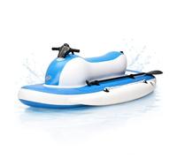 Upgraded Inflatable Boat for Adults to Ride | 1-2 Person Water Scooter with Dual-Mode Control, Steering Handle, Paddle & Swim Assist for Lake Adventures Unpowered