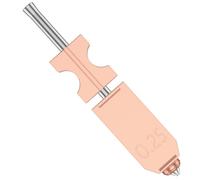 Upgraded Integrated Nozzle Assembly with Stainless Steel Nozzle Titanium Alloy Throat Tube, Upgraded 0.25 0.4 0.6 MM Hotend Kit Compatible with Flashforge Adventurer 5X 3D Printer(0.25mm)