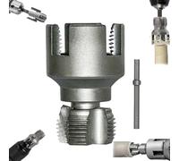 Upgraded Integrated PVC Pipe Threader Kit, Precision 1/2" 3/4" 1" Internal External Rethreading Tool with Hardened Alloy Steel Teeth, Anti-Slip Drill Powered Threading Tool for Plastic Pipes (1")