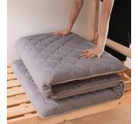 Upgraded Japanese Futon Mattress Tatami Mat,Single/Twin/Queen/King Size Folding Floor Mattress,Portable Travel Camping Mattress (Gray,100x200cm)