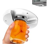 Upgraded Jar Opener,Under Cabinet Jar Opener Tool,Bottle Opener for Seniors,Cap Openers for Arthritis or Weak Hands,One Handed Jar Opener Gadgets,Essential Kitchen Gadgets for Home Assistance,White