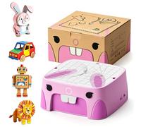Upgraded Kids Cardboard Cutter for Ages 3+, Safe Bladeless DIY Craft Tool with Durable Aluminum Alloy Panel & Enhanced Cutting Power, STEM Cardboard Builder Gift for Girls