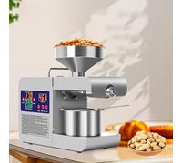 Upgraded Kitchen Oil Press Machine Electric Automatic Oil Press Propose Organic Oil Expeller for Coconut Flax Peanut Castor Perilla Seed Canola Cocoa Beans Sesame Commercial1500W