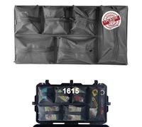 UPGRADED LAFENLIN Lid Organizer for Pelican 1615 Case, 6 Mesh Pockets Storage Organizer, Fits Camera Cases, Diving Dry Boxes, Hard Cases & Toolboxes, Includes Screws & Velcro, Durable, Thickening Mesh