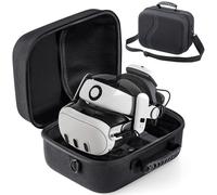 Large Carrying Case for Meta Quest 3, Hard Travel Case Compatible with BOBOVR S3 Pro Battery Head Strap and Other Accessories, Storage Case and Soft Lining for BOBOVR S3 Pro Strap Black