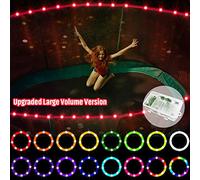 【Upgraded Large Volume Version】 LED Trampoline Lights，Remote Control Trampoline Rim LED Light for 12Ft Trampoline, C Battery Box, 16 Color Change, Waterproof, Bright to Play at Night Outdoors