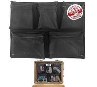 UPGRADED Lid Organizer for The Pelican 1560 Case, 5 Mesh Pockets Design for Storage, Comes with Screws, Fits for 20.47 x 15.67 Inches Internal Case Size Bigger Hard Cases Camera Cases Diving Dry Boxes