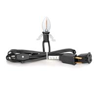 Upgraded Lighting System 2.8M Black Accessory Cable with C7 Replacement Bulb 1 LED Blow Moulded Light Cable with Plug / Off Switch for Halloween