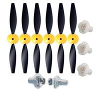 Upgraded Magnetic 400mm Series RC Airplane Propeller Accessory Pack - 6 Props + 3 Adapter Mounts (Yellow-2 bladed)