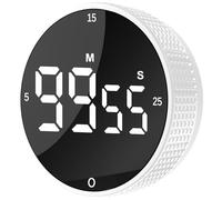 Upgraded Magnetic Digital Kitchen & Productivity Timer with Large LED Display, Visual Pomodoro Timer, 3 Presets (5/15/25 min), Adjustable Alarm with 3 Volume Levels, for Cooking, Study & Office Use