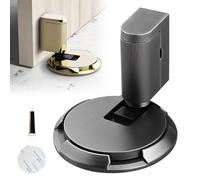 Upgraded Magnetic Door Stopper, 2024 New Punch-Free Mechanical Silent Floor Door Stop, Adjustable No Drilling Mechanical Floor Doorstop Magnetic Door Locks with Adhesive (Gray)
