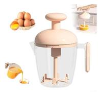 Upgraded Manual Egg Beater Hand Push Rotary Whisk for Mixing Blending Stirring Eggs Cream Baking Kitchen Gadget ABS Material Green Pink White(pink)