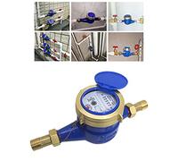 Upgraded Metal Garden Water Flow Measurement Meter Cold Wet Counter 15mm Garden and Home Use Heavy Duty Meter Water Hose