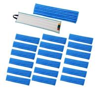 Upgraded Microfiber Replacement Mop Pads 20 Pack for Rubbermaid Commercial 17 Inch 18 Inch Flat Mops Reusable Wet and Dry for Multi-Surface Floors Works with Any 17/18" Flat Mop System