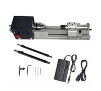Upgraded Mini Lathe Beads Polisher Machine DIY Machining for Table Woodworking DIY Tool Lathe Standard Set 12V-24V 96W