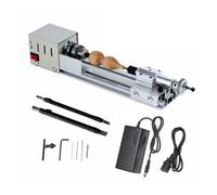 Upgraded Mini Lathe Beads Polisher Machine DIY Machining for Table Woodworking DIY Tool Lathe Standard Set 12V-24V 96W
