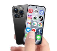 Upgraded Mini Phone 4G Mini Smartphone Unlocked 3.88" HD Full Screen 1950mAh Android 12,Dual SIM 4GB+64GB,World's Smallest Tiny Cell Phone 4G Small Mobile Phones for Kids GPS Face ID (Black)
